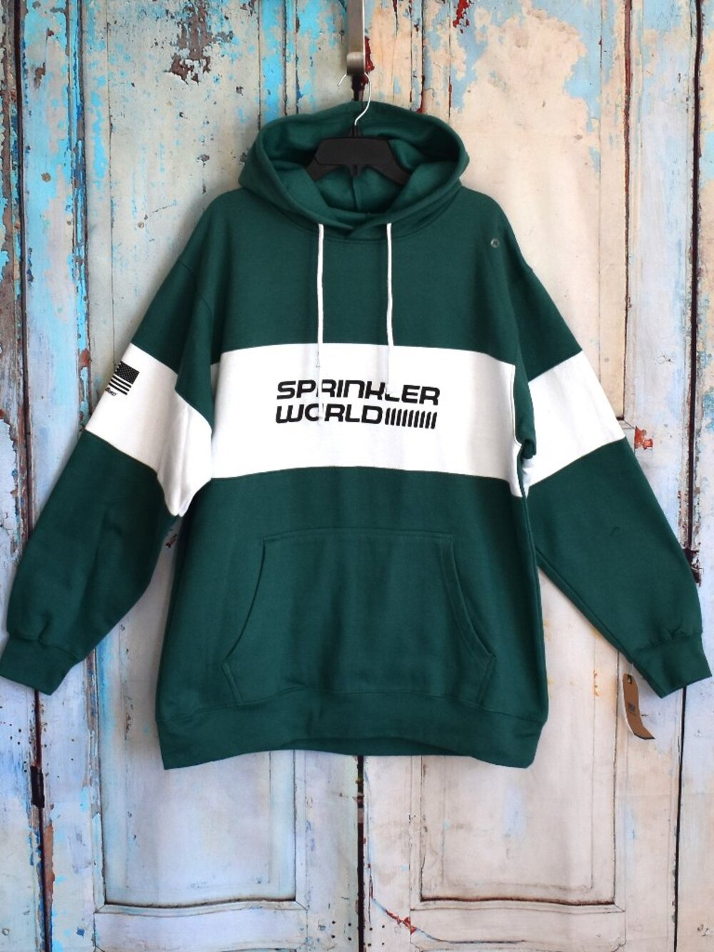 Men's MV Sport Pullover Hoodie Sprinkler World 2XLARGE Mallard Green NEW
